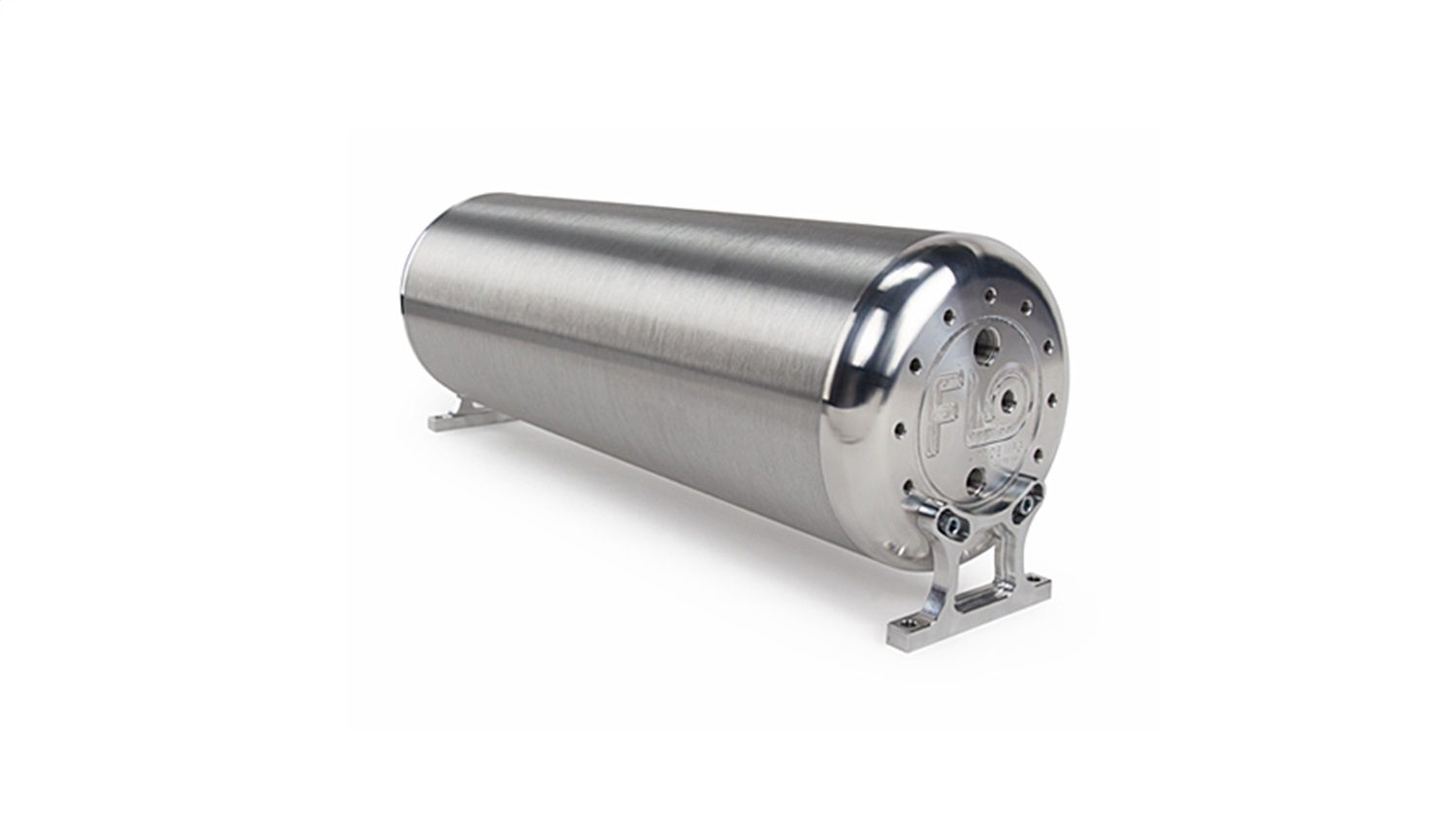 18in. FLO tank raw end caps with brushed tube includes two mounting brackets - Image 2