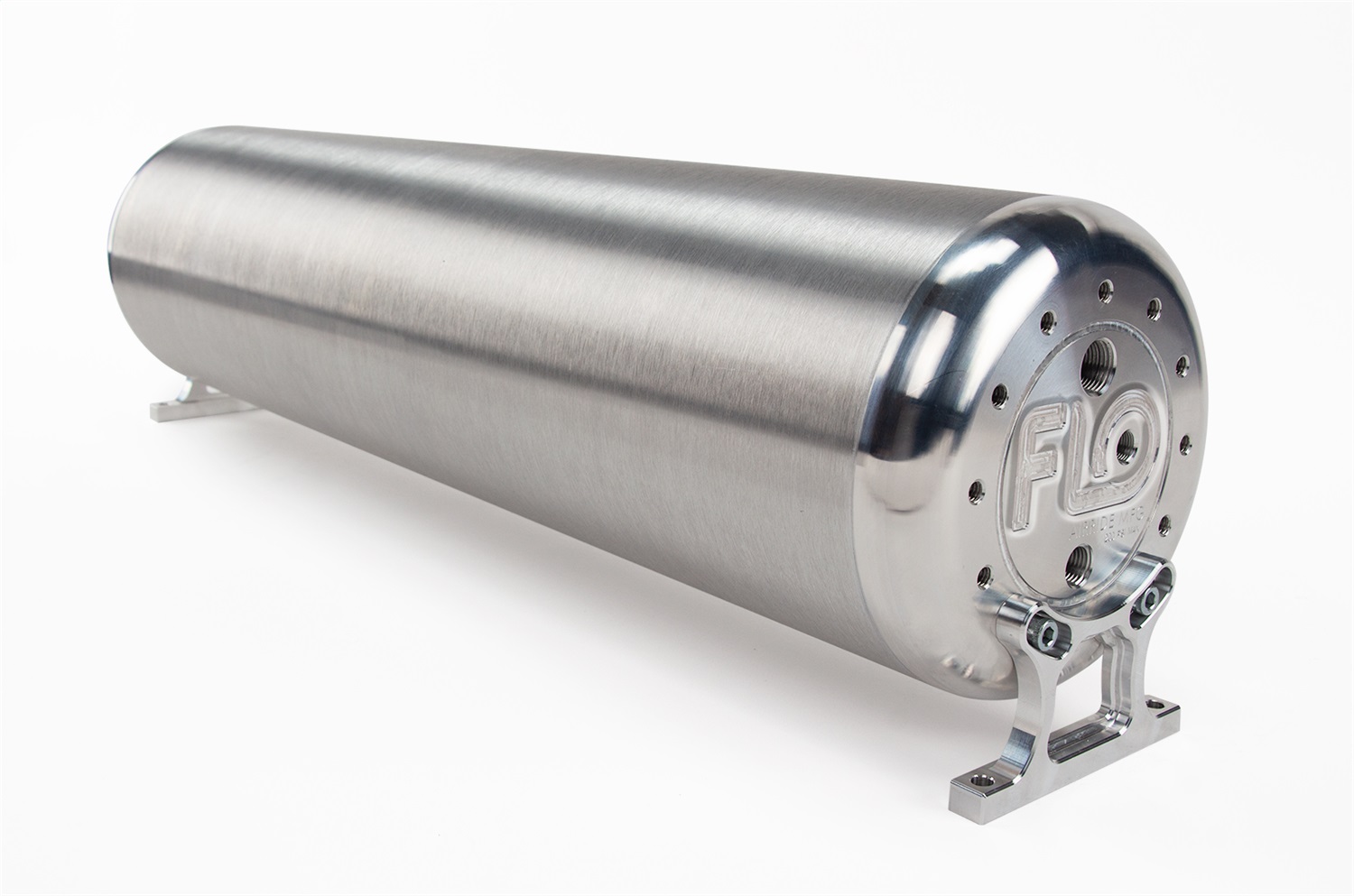 24in. FLO Tank-Raw end caps with brushed tube. Includes two mounting brackets. - Image 2