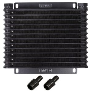 13 Row Atomic-Cool Plate/Fin Replacement Oil Cooler; 1/2in. Hose Barb