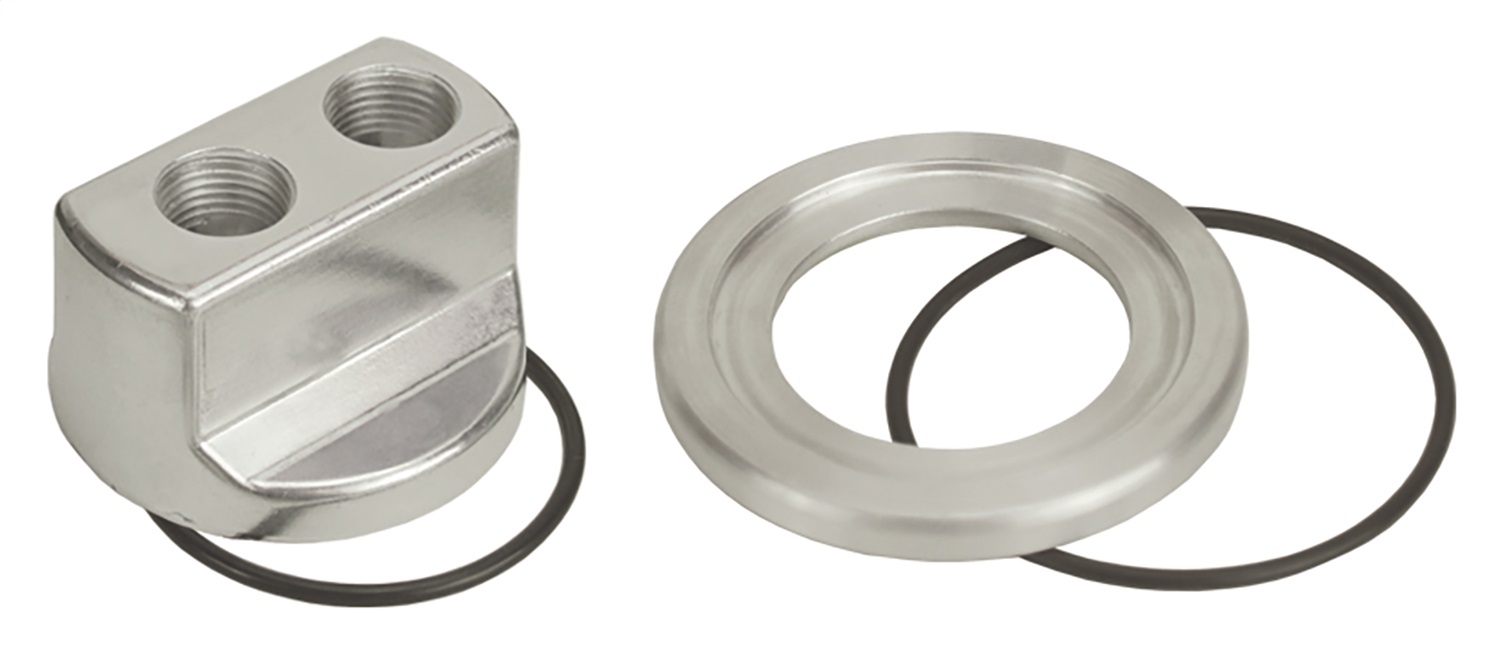Standard Engine Spin On Adapter with 1/2in. NPT Ports; 13/16in.-16 Engine Thread