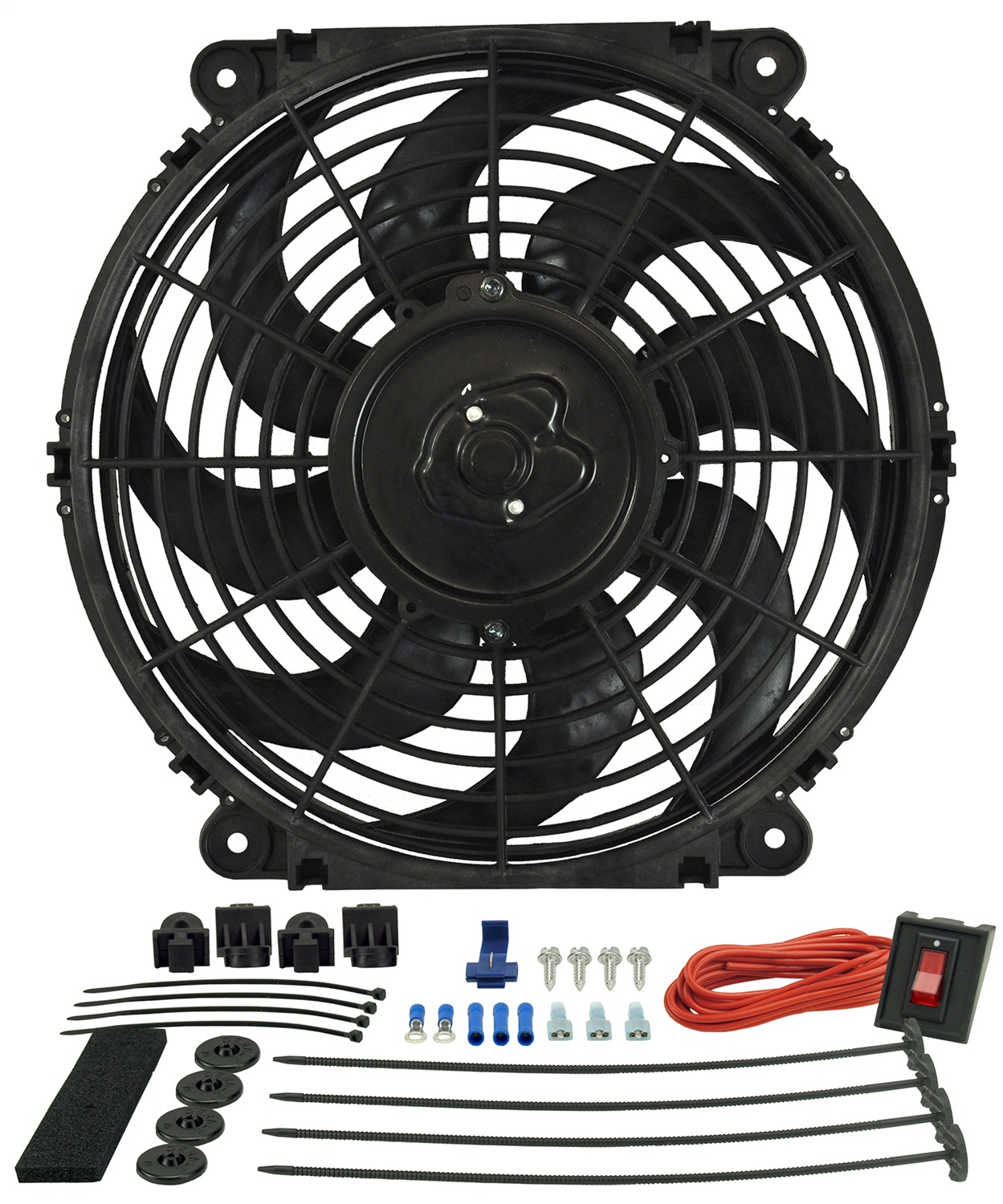 12in. Tornado Electric Puller Fan; Premium Mounting Kit