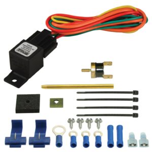 Premium Single Stage 180deg.F Fan Controller with Push In Probe; 25 Amp