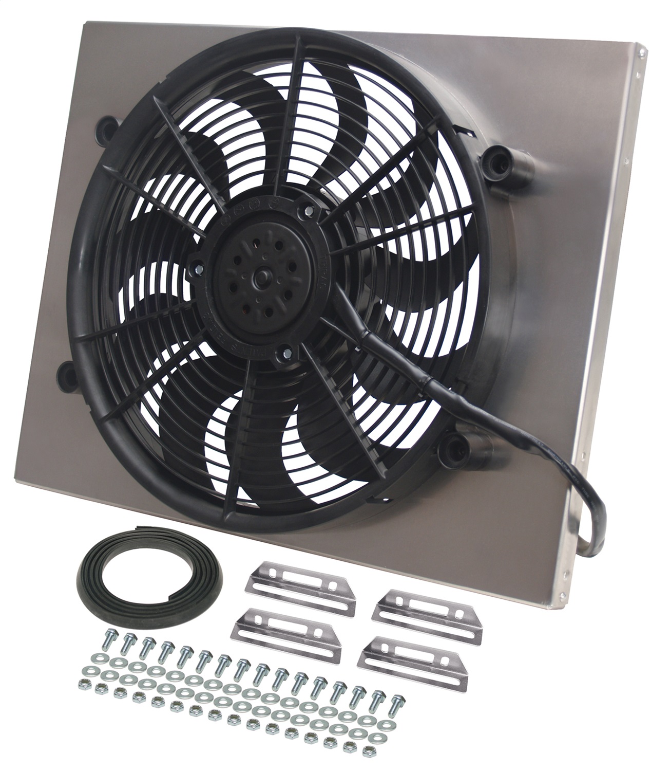 Powerpack-High Output Single 17in. Electric RAD Fan/Aluminum Shroud Kit