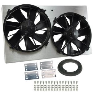 Powerpack-High Output Dual 12in. Electric RAD Fan/Aluminum Shroud Kit