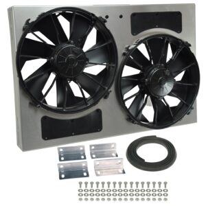 Powerpack-High Output Dual 12in. Electric RAD Fan/Aluminum Shroud Kit