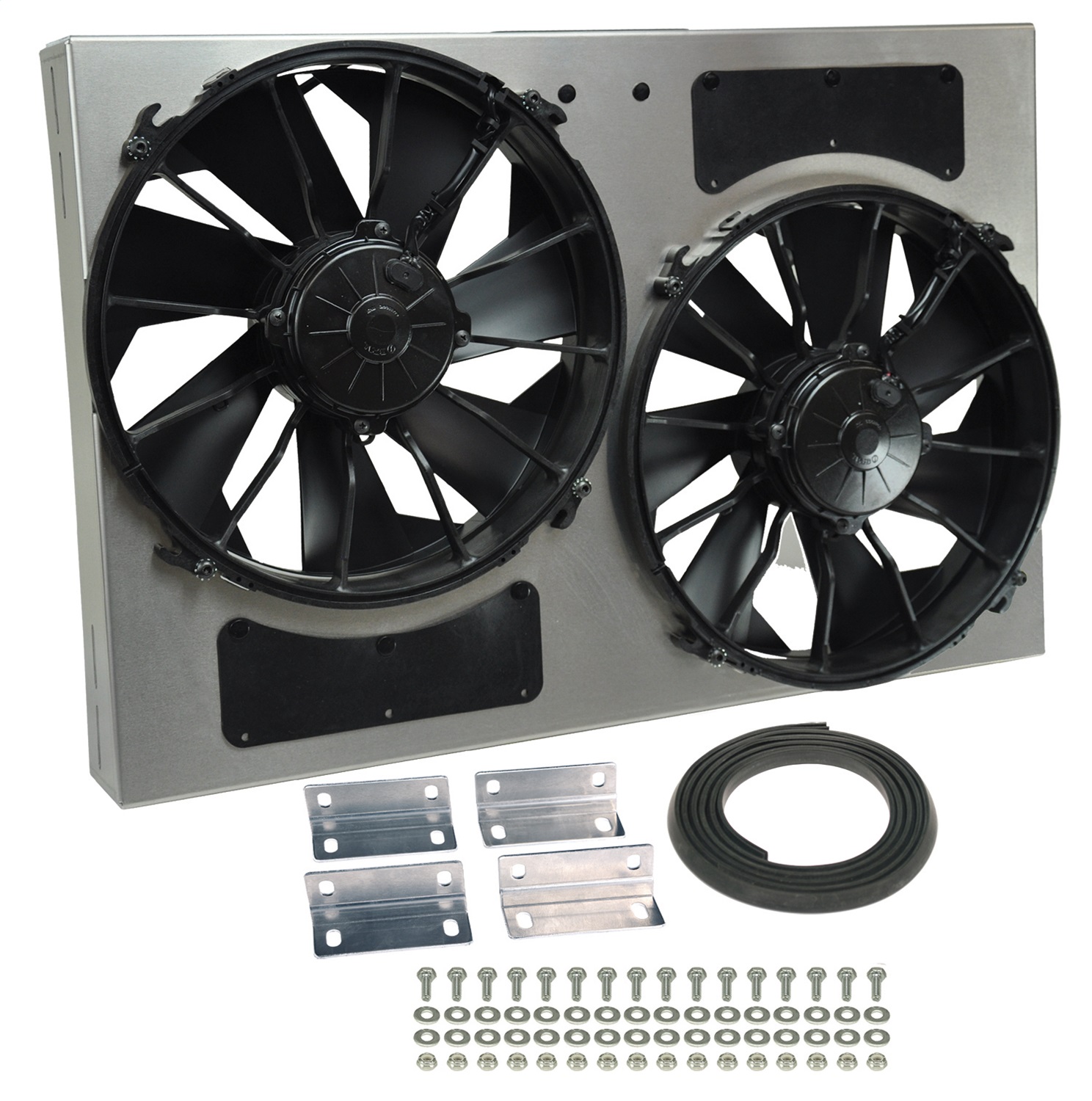 Powerpack-High Output Dual 12in. Electric RAD Fan/Aluminum Shroud Kit