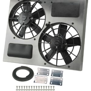 Powerpack-High Output Dual 11in. Electric RAD Fan/Aluminum Shroud Kit