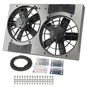 Powerpack-High Output Dual 11in. Electric RAD Fan/Aluminum Shroud Kit