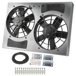 Powerpack-High Output Dual 11in. Electric RAD Fan/Aluminum Shroud Kit
