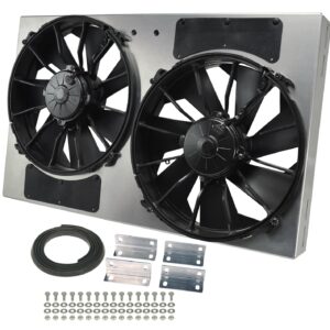 Powerpack-High Output Dual 12in. Electric RAD Fan/Aluminum Shroud Kit