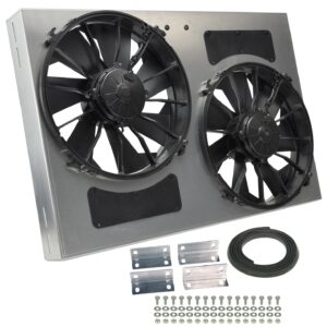 Powerpack-High Output Dual 12in. Electric RAD Fan/Aluminum Shroud Kit