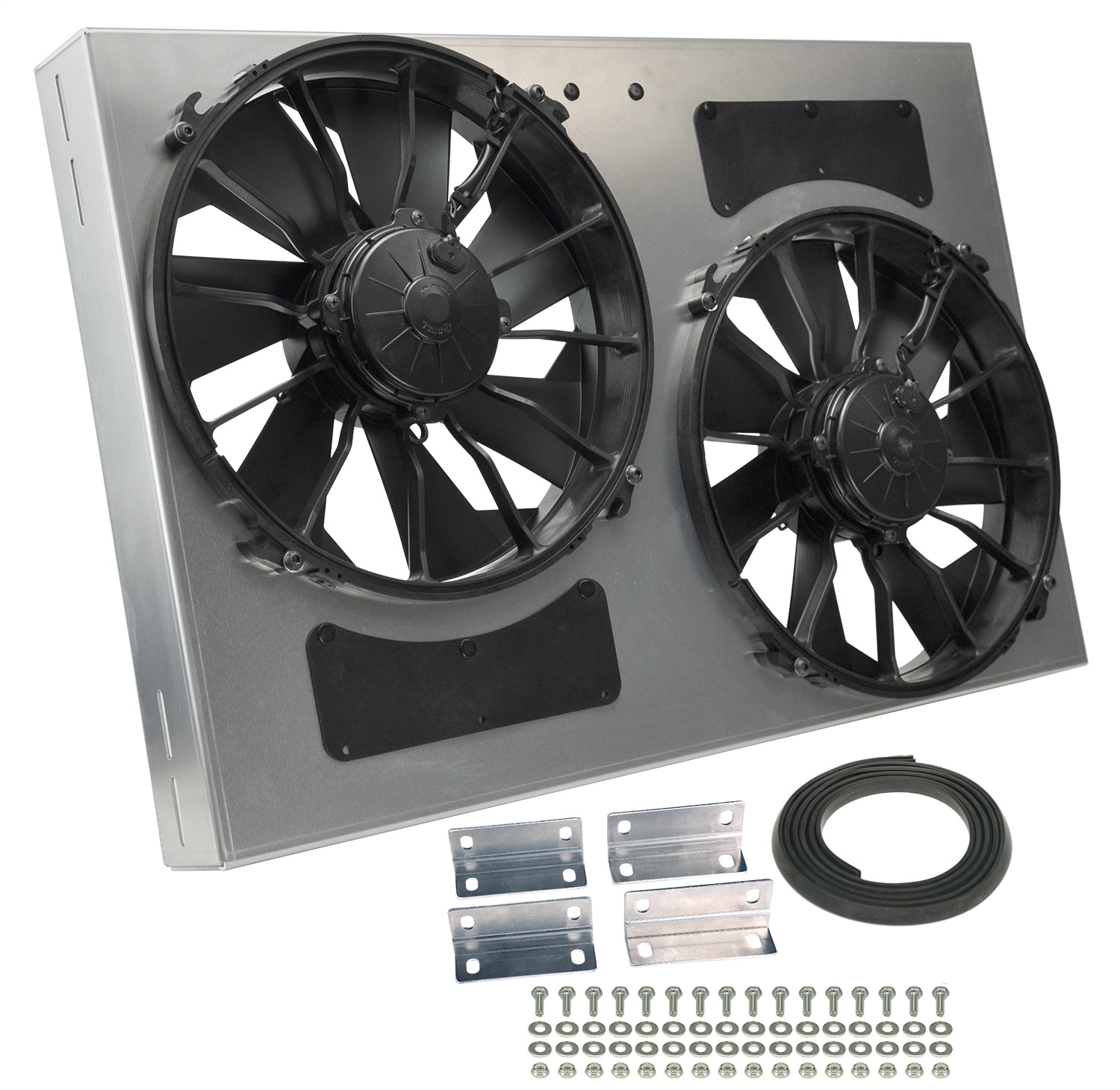Powerpack-High Output Dual 12in. Electric RAD Fan/Aluminum Shroud Kit