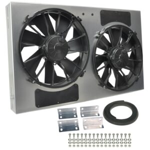 Powerpack-High Output Dual 12in. Electric RAD Fan/Aluminum Shroud Kit