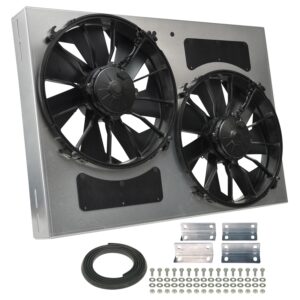 Powerpack-High Output Dual 12in. Electric RAD Fan/Aluminum Shroud Kit