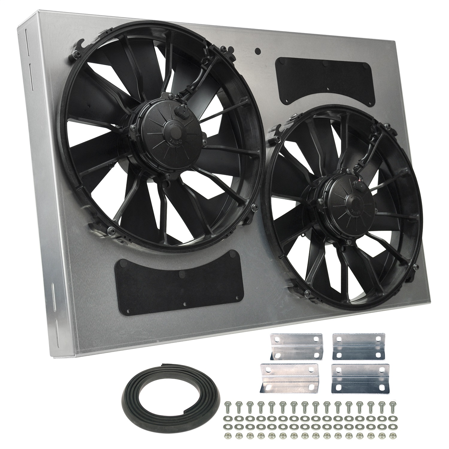 Powerpack-High Output Dual 12in. Electric RAD Fan/Aluminum Shroud Kit