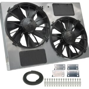 Powerpack-High Output Dual 12in. Electric RAD Fan/Powder coated Steel Shroud Kit