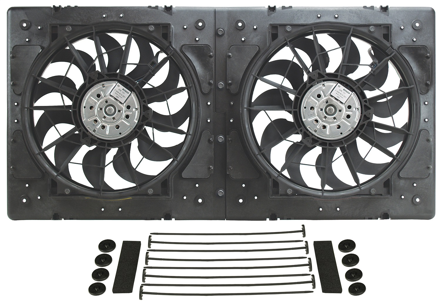High Output Dual 12in. Electric RAD Fan/Plastic Shroud Kit