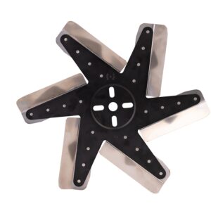 13in. High Performance Stainless Steel Standard Rotation Flex Fan; Black Hub