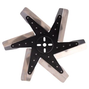 15in. High Performance Stainless Steel Standard Rotation Flex Fan; Black Hub