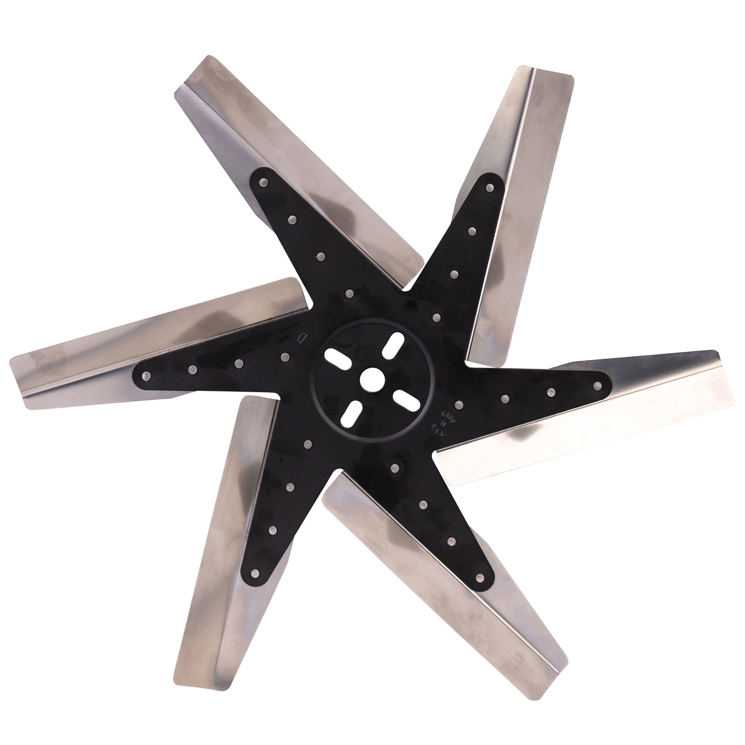 18in. High Performance Stainless Steel Standard Rotation Flex Fan; Black Hub