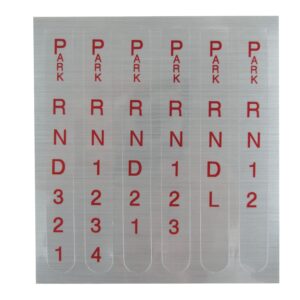Automatic Transmission Shift Indicator Window or Decal Reverse Pattern