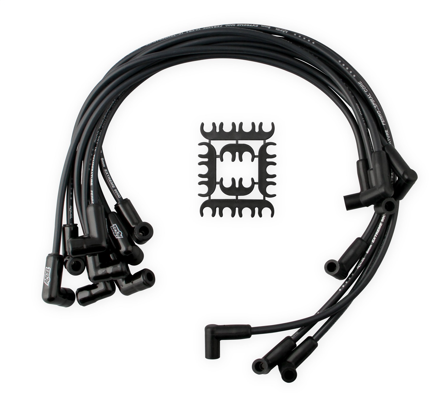 Extreme 9000 Black Ceramic Boot Spark Plug Wire Set