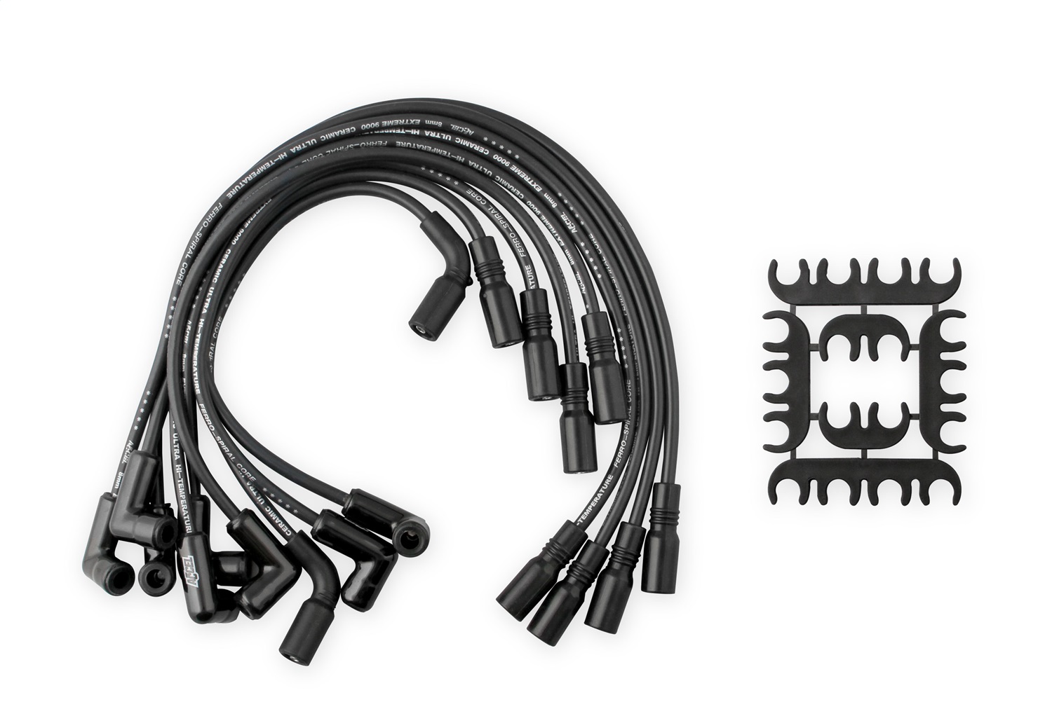 Extreme 9000 Black Ceramic Boot Spark Plug Wire Set