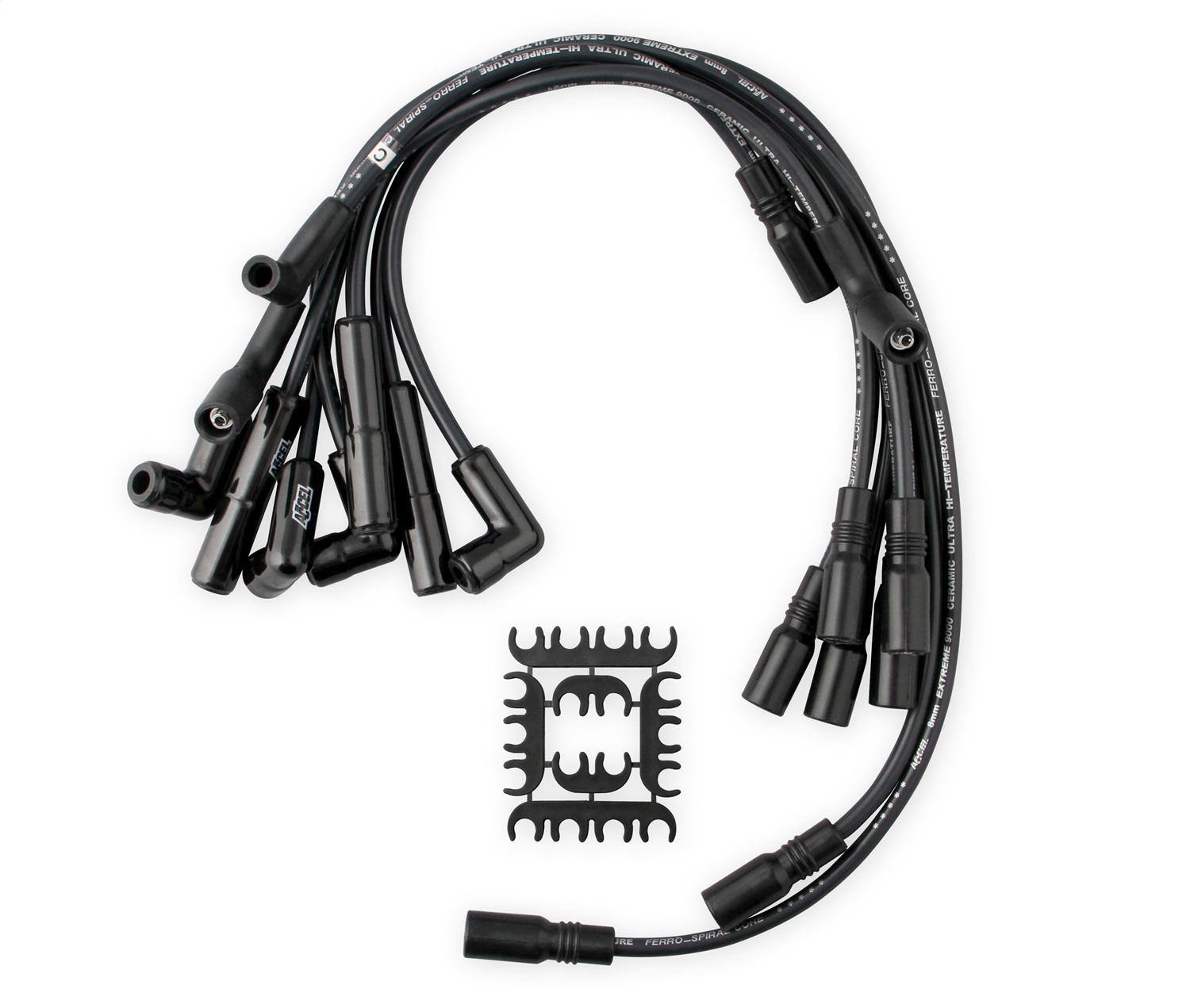 Extreme 9000 Black Ceramic Boot Spark Plug Wire Set