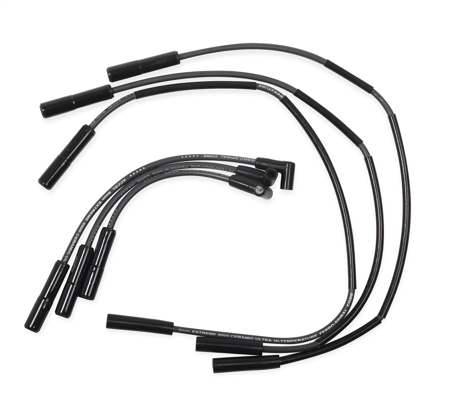 Extreme 9000 Black Ceramic Boot Spark Plug Wire Set