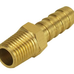 Straight Hose Barb Fitting; 1/4in. NPT Male x 3/8in. Barb; Each