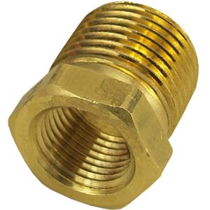 1/2in. NPT Male x 3/8in. NPT Female Reducer Bushing; Each