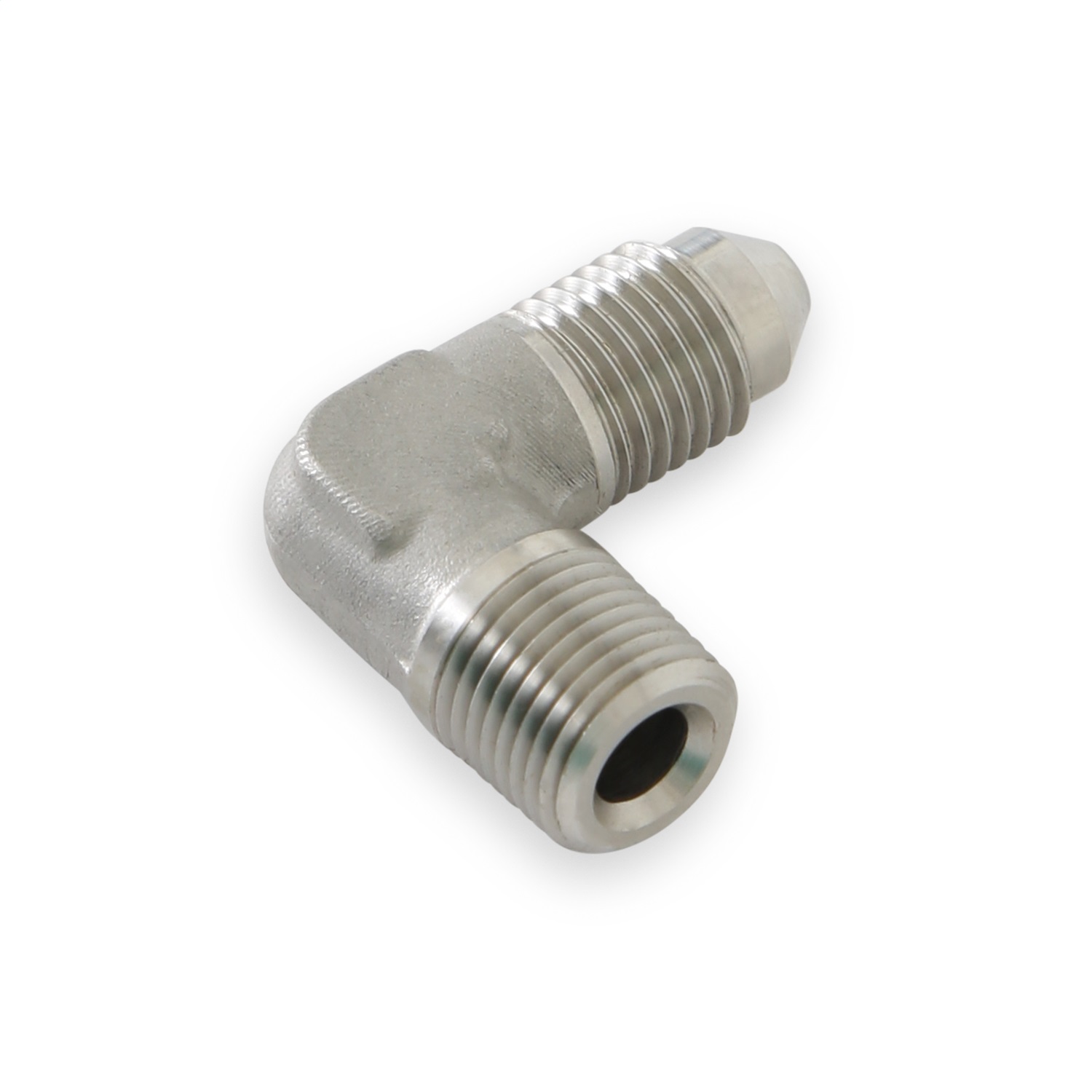 90 Deg. Stainless Steel AN to NPT Adapter Elbow - Image 2