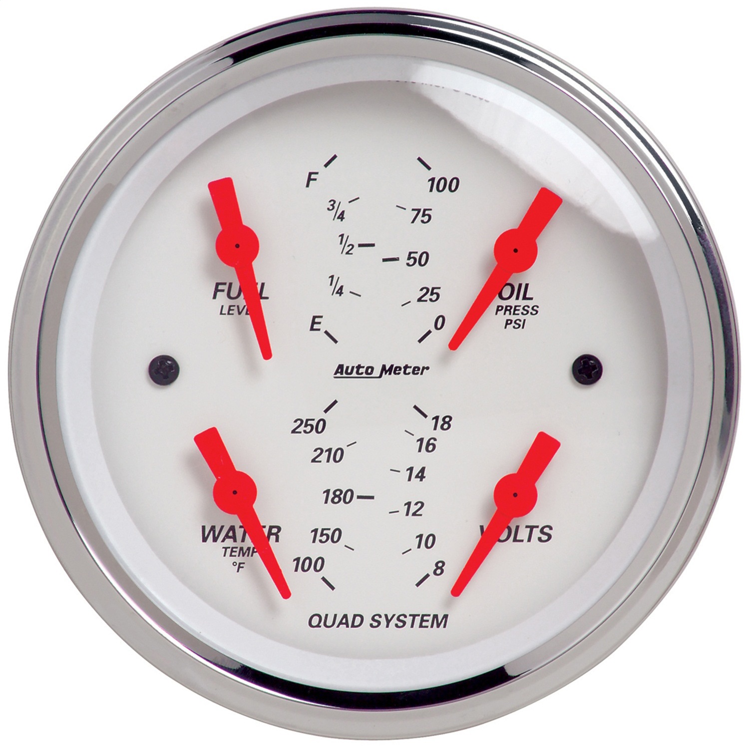 GAUGE; QUAD; 3 3/8in.; 240?E-33?F; ELEC; ARCTIC WHITE
