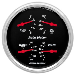 GAUGE; QUAD; 5in.; 240?E-33?F; ELEC; DESIGNER BLACK