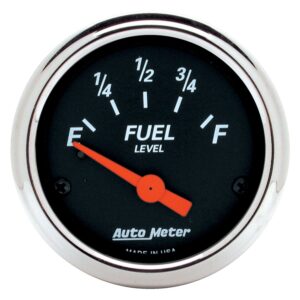 GAUGE; FUEL LEVEL; 2 1/16in.; 0?E TO 30?F; ELEC; DESIGNER BLACK