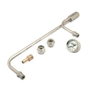 Chrome Plated Fuel Lines With Fuel Pressure Gauge