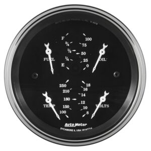 GAUGE;QUAD; 3 3/8in.; 240?E-33?F ELEC; OLD TYME BLK