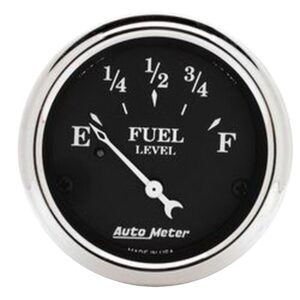 GAUGE; FUEL LEVEL; 2 1/16in.; 240?E TO 33?F; ELEC; OLD TYME BLACK