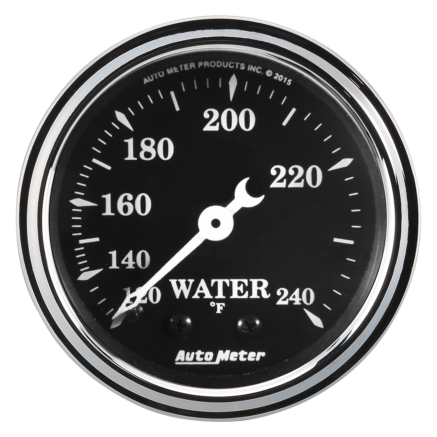 GAUGE; WATER TEMP; 2 1/16in.; 120-240 F; MECH; OLD TYME BLACK