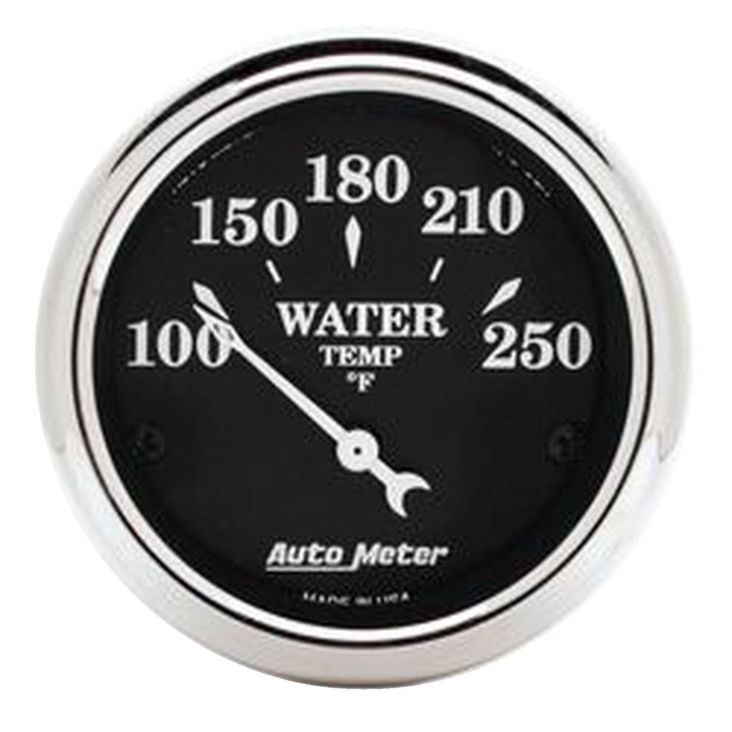 GAUGE; WATER TEMP; 2 1/16in.; 250 F; ELEC; OLD TYME BLACK