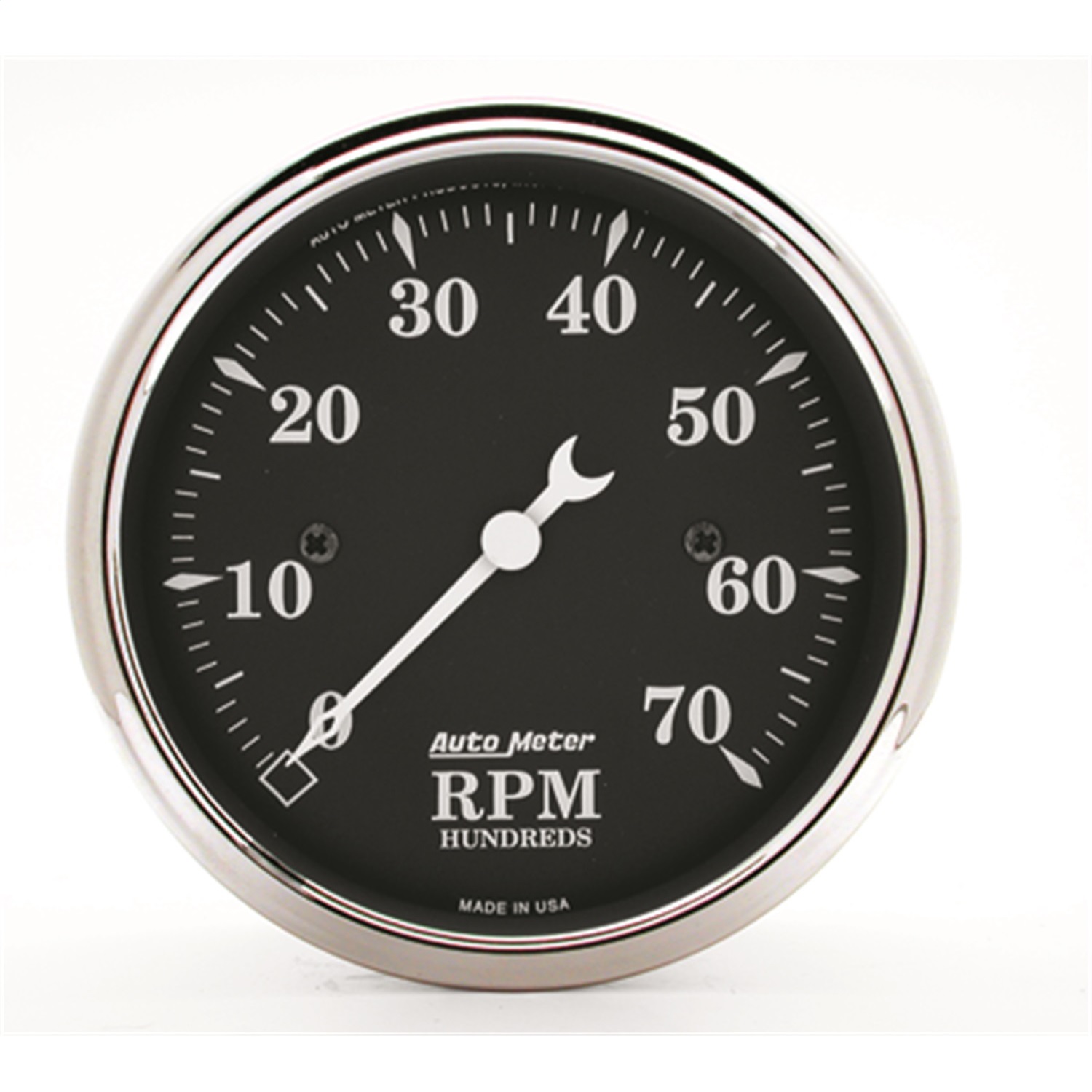 GAUGE; TACHOMETER; 3 1/8in.; 7K RPM; IN-DASH; OLD TYME BLACK