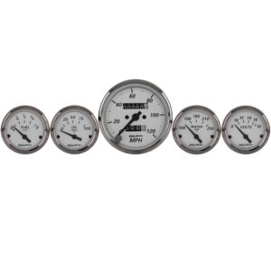 GAUGE KIT; 5 PC.; 3 1/8in./2 1/16in.; MECH. SPEEDOMETER; AMERICAN PLATINUM