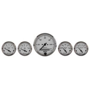 GAUGE KIT; 5 PC.; 3 1/8in./2 1/16in.; ELEC. SPEEDOMETER; AMERICAN PLATINUM