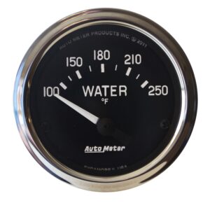 GAUGE; WATER TEMP; 2 1/16in.; 100-250 F; ELECTRIC; COBRA