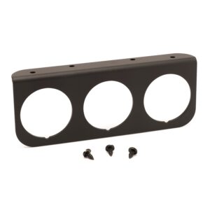 GAUGE MOUNTING PANEL; TRIPLE; 2 1/16in.; BLACK; ALUMINUM