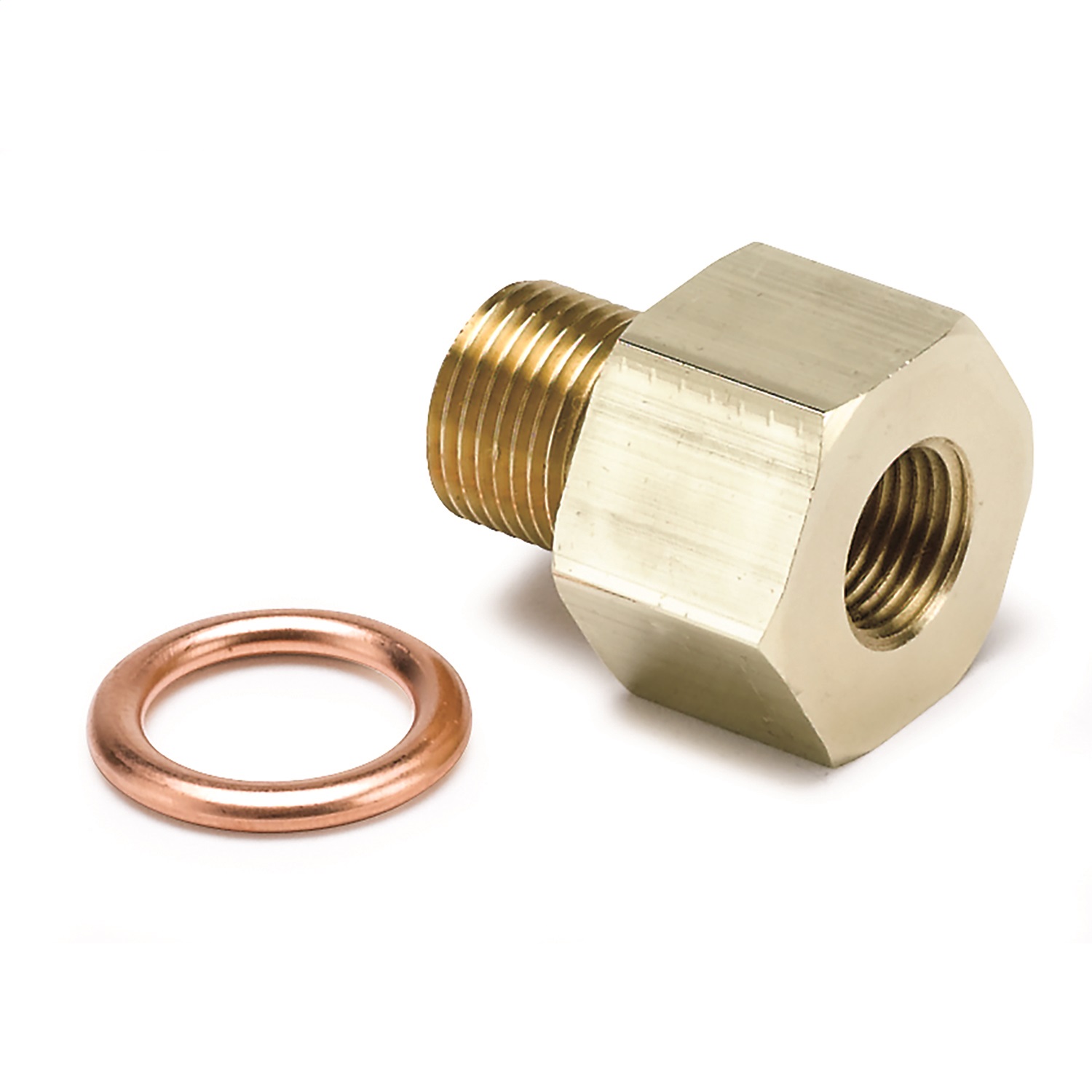 AutoMeter 2266 FITTING, ADAPTER, METRIC, M12X1 MALE TO 1/8" NPTF FEMALE, BRASS