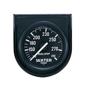 GAUGE CONSOLE; WATER TEMP; 2in.; 280 F; BLK DIAL; BLK BEZEL; AUTOGAGE