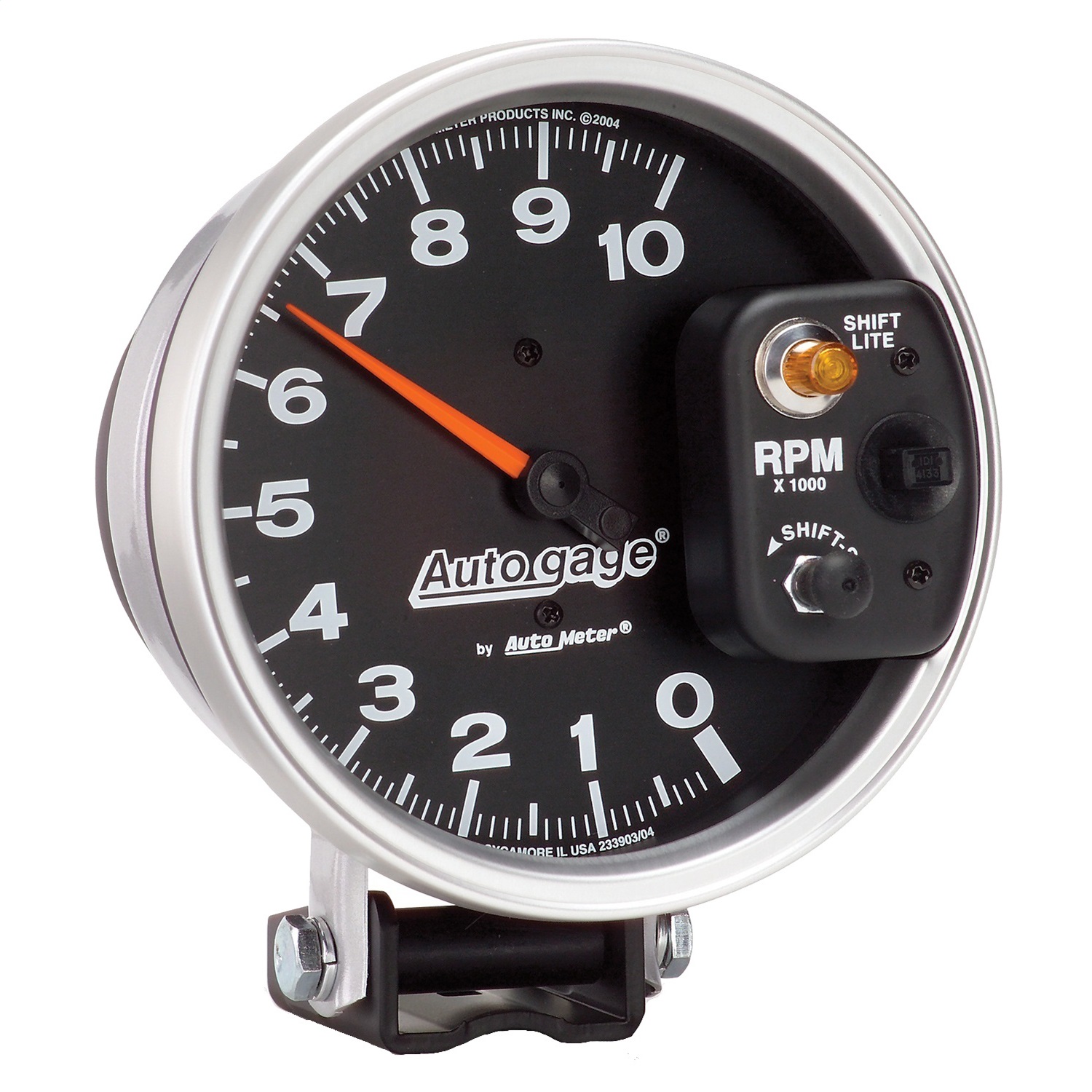 GAUGE; TACHOMETER; 5in.; 10K RPM; PEDESTAL W/INT. SHIFT LIGHT; BLACK; AUTO GAGE - Image 3