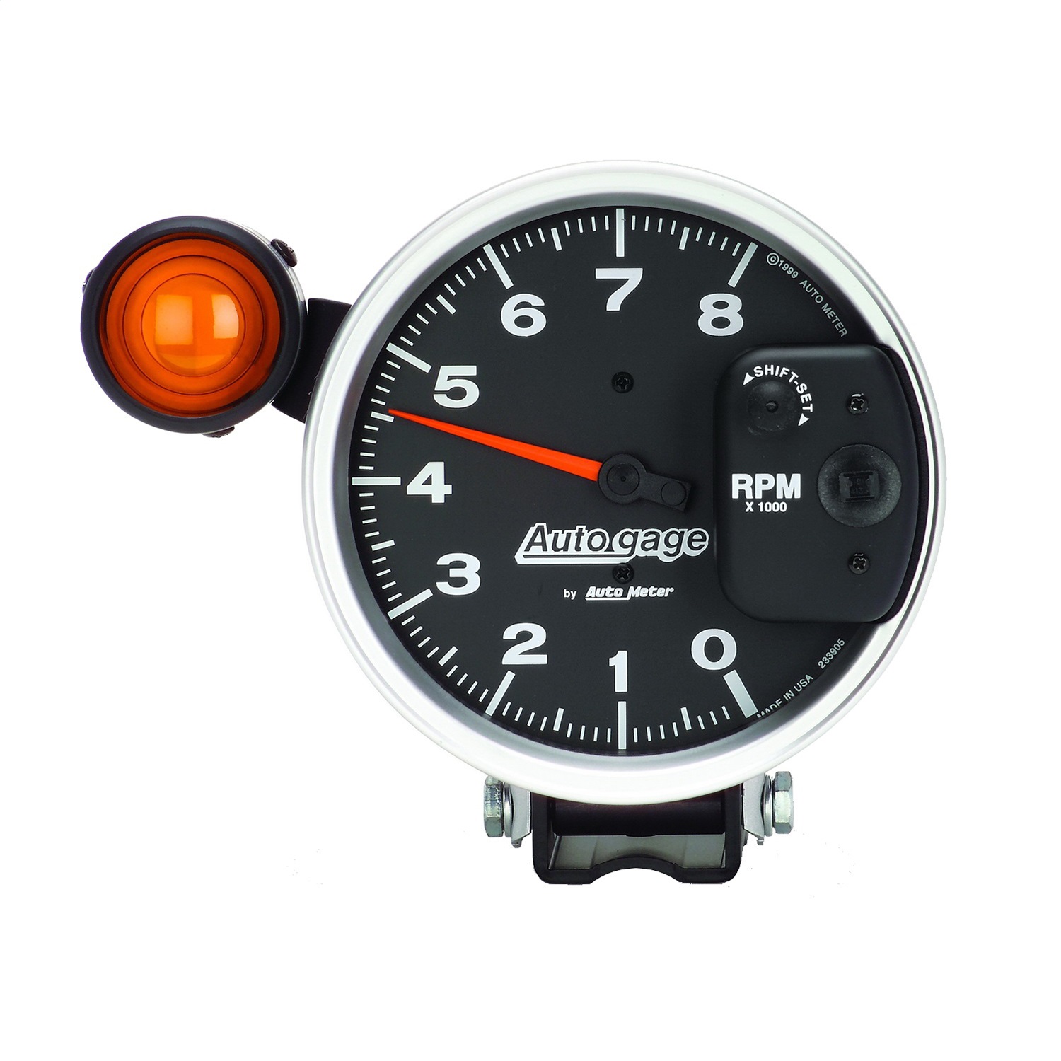 GAUGE; TACHOMETER; 5in.; 8K RPM; PEDESTAL W/EXT. SHIFT-LITE; BLACK; AUTO GAGE - Image 3