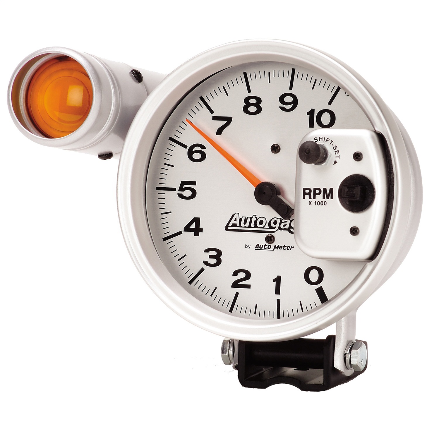 GAUGE; TACHOMETER; 5in.; 10K RPM; PEDESTAL W/EXT. SHIFT-LITE; SILVER; AUTO GAGE - Image 2